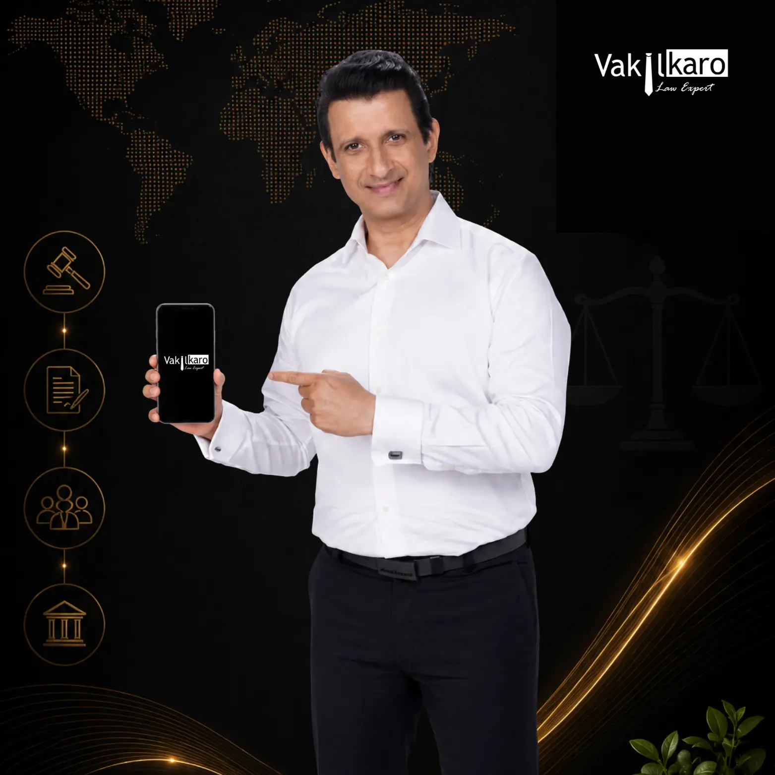 Sharman Joshi promoting Vakilkaro legal services